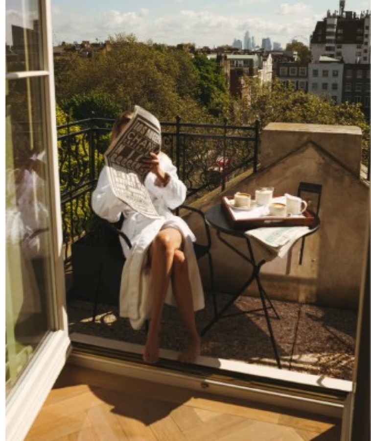 Morning on a Paris balcony