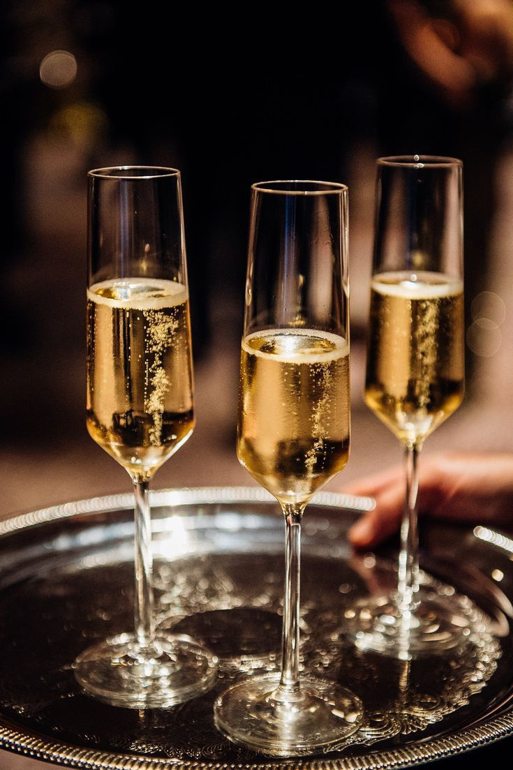 Champagne tray at a hotel